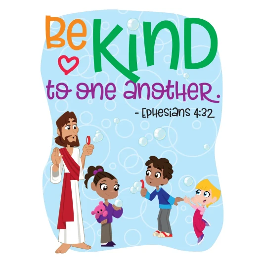 Be kind to one another Ephesians 4:32 wall decal kids ministry classroom