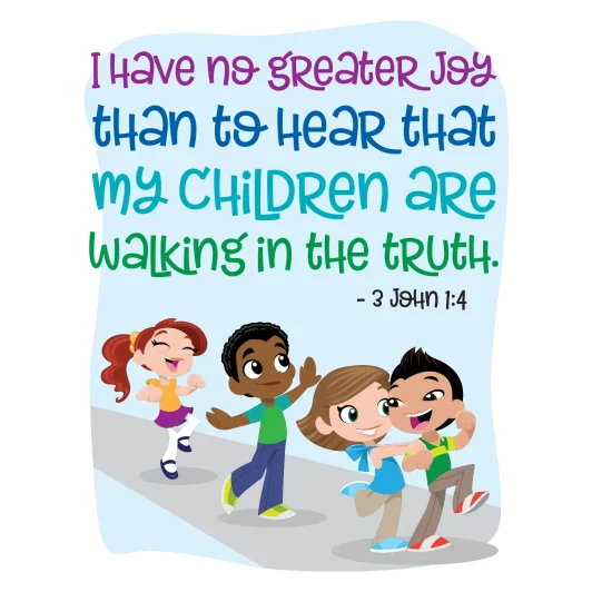 3 John 1:4 children walking in truth wall decal kids ministry