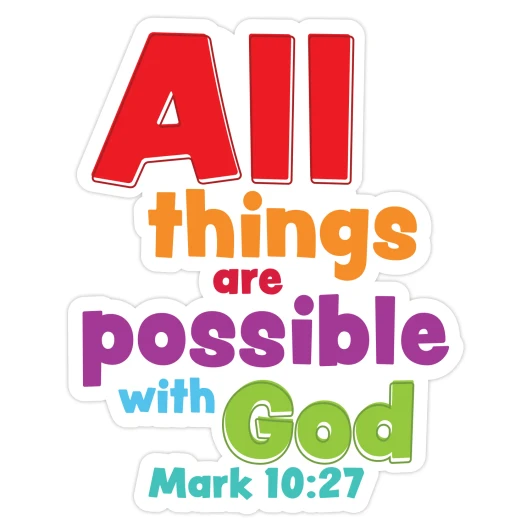 All things possible Mark 10:27 Scripture Truth Wall Decal