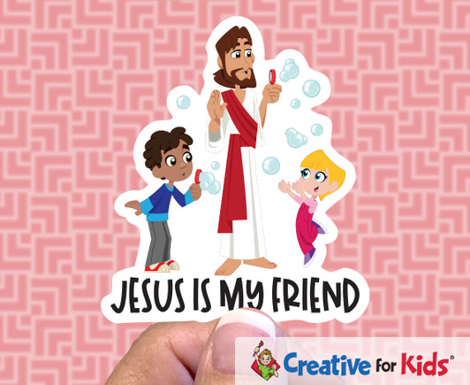 Jesus is my friend Bubbles Tiny Sunday School Stickers are a great resource if you need a gift, reward, or prize for volunteers or kids. Great for your Kids Church, Sunday School or Children's Ministry.