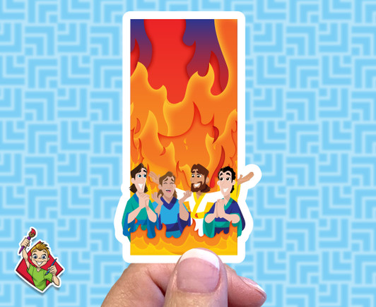 Fiery Furnace Tiny Sunday School Stickers are a great resource if you need a gift, reward, or prize for volunteers or kids. Great for your Kids Church, Sunday School or Children's Ministry.