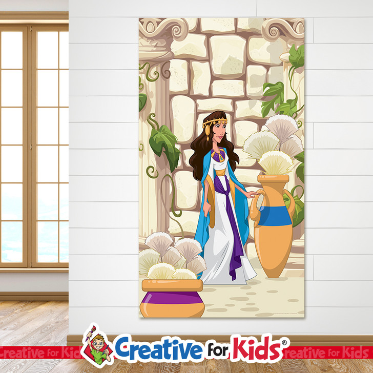 Queen Esther Creative For kids Bible Story Banners are wall decor and wall hangings designed for Sunday school, Kids church, homeschool, child care, and children's ministry.