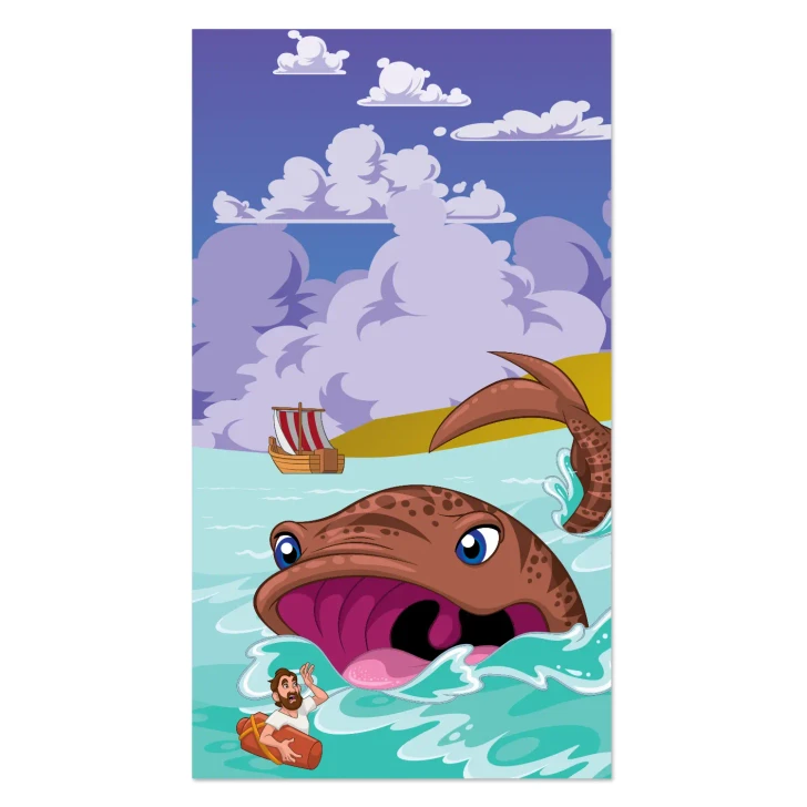 Jonah and the whale Elementary Bible story Banner