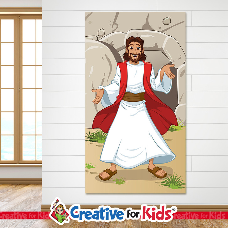 He Is Risen Easter Bible story banner for Sunday school