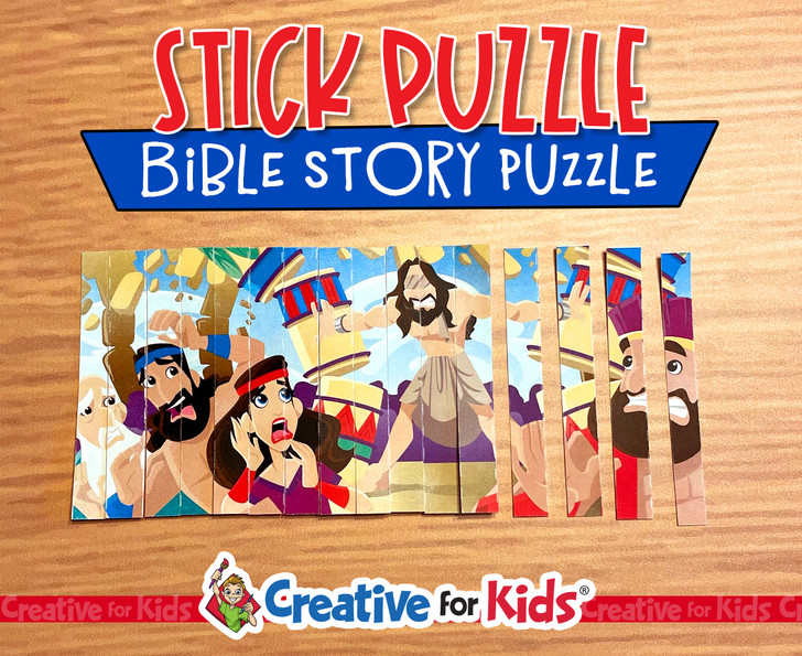 Samson Stick Puzzle, Elementary Puzzle, Preschool Puzzle, Sunday School Printable, Puzzle Printable, Puzzle Activity, Bible Lesson, Bible Story Printable, Sunday School Craft, Homeschool Printable, Books of the Bible Printable, Armor of God Printable, Preschool Craft, Nursery Activity, Sunday School Lesson, Home School Learning.