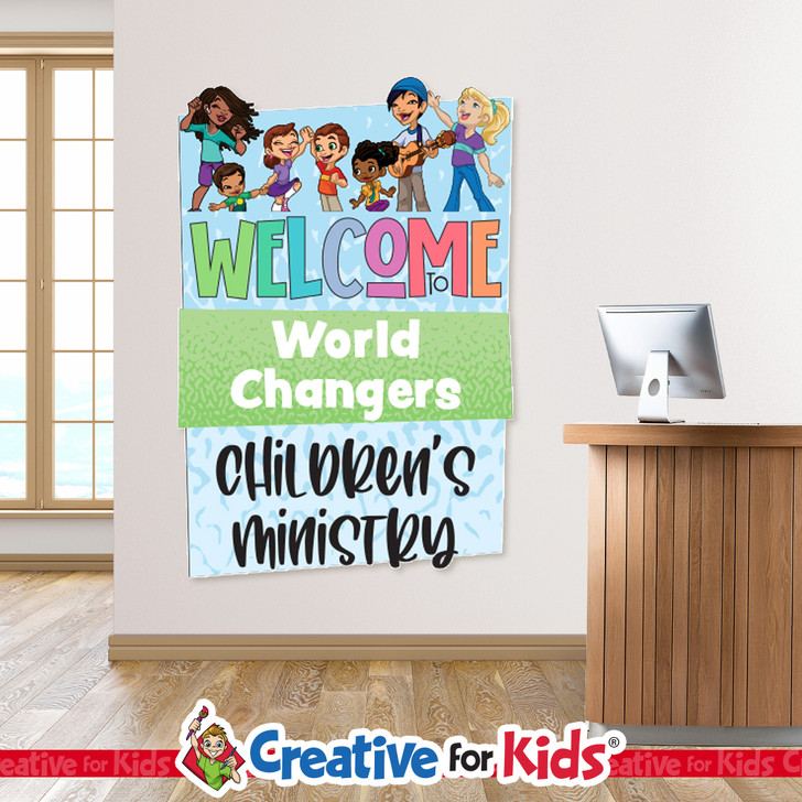 Custom Welcome to Children's Ministry Wall Decal can be personalized for Children's Church.