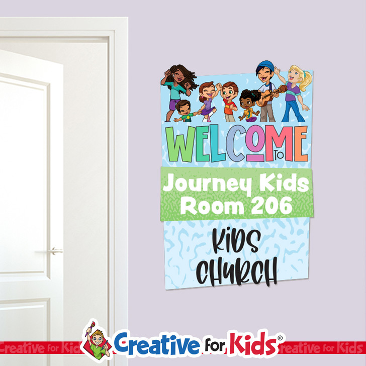 Custom Welcome to Kids Church Wall Decal can be personalized for Children's Church Walls.