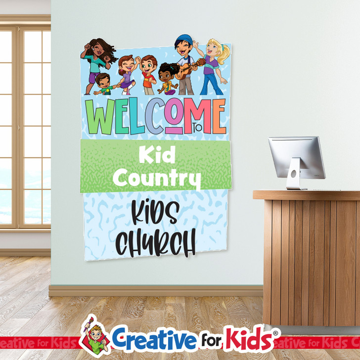 Custom Welcome to Kids Church Wall Decal can be personalized for Children's Church Walls.