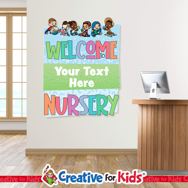Custom Welcome to  Nursery Wall Decal can be personalized for Children's Church Walls.