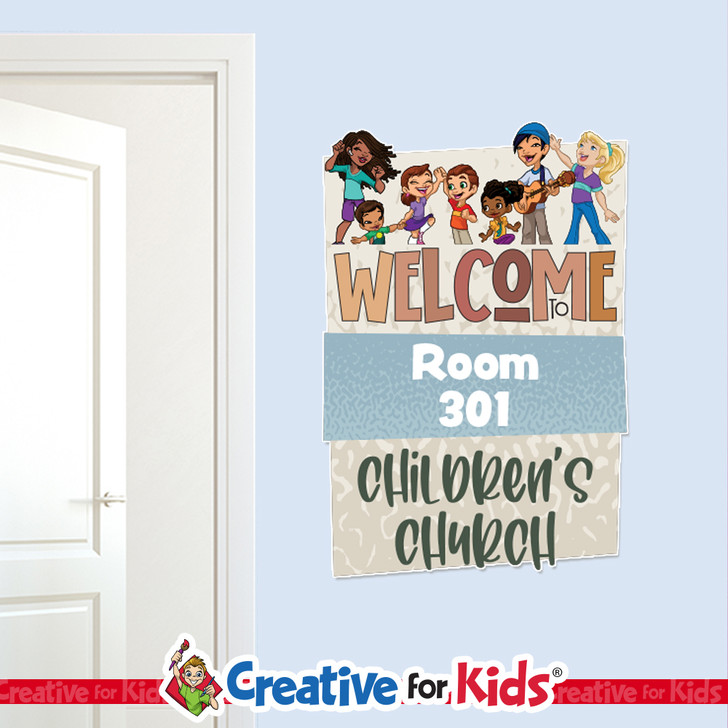 Custom Welcome to Children's Church  Wall Decal can be personalized for Preschool Nursery or Children's Ministry