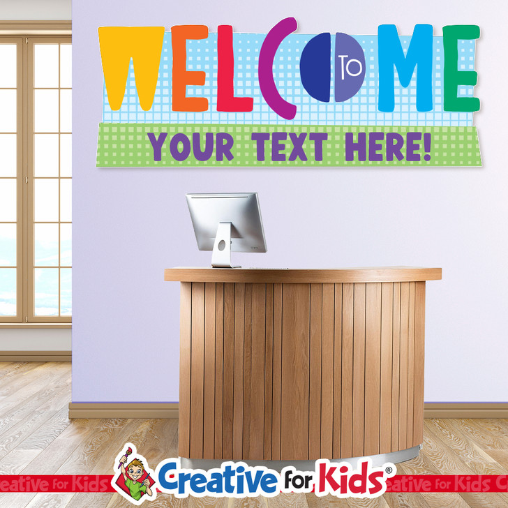 Custom Welcome Wall Decal Dots can be personalized for your Children's Ministry sign-In, registration, or family check in area.