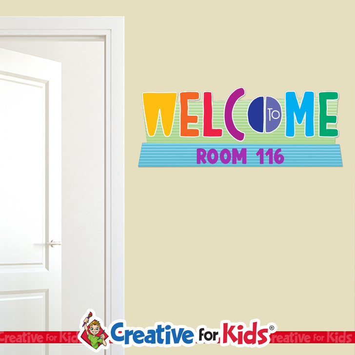 Custom Welcome Wall Decal Lines can be personalized for your Children's Ministry sign-In, registration, or family check in area.