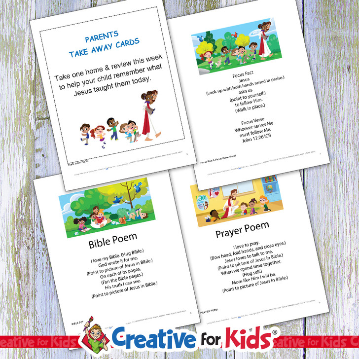 Printable preschool Bible lesson titled “Walk with Jesus” featuring colorful Bible verse coloring pages, Sunday school craft materials, and a take-home card. Designed for Christian homeschool, Sunday school, and early childhood faith education. For ages 2–6.