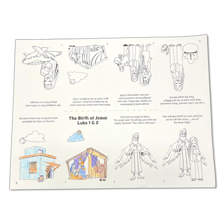 This Christmas story coloring book lets kids color, fold, and share the story of Jesus’ birth. Perfect for preschool, Sunday people, or family faith activities.