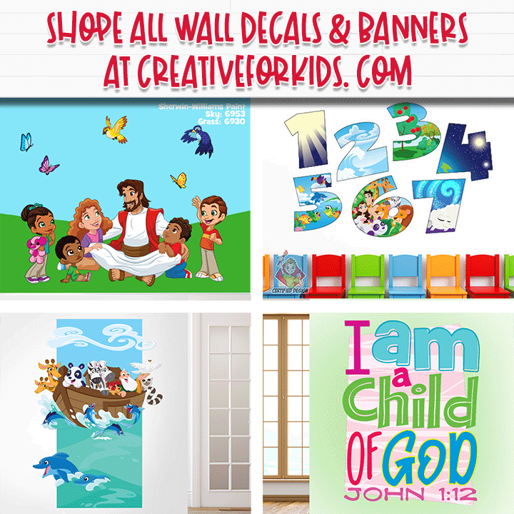 Creative For Kids offers faith-based wall decals, scripture art, children’s ministry décor, and Christian room designs to inspire and encourage kids.