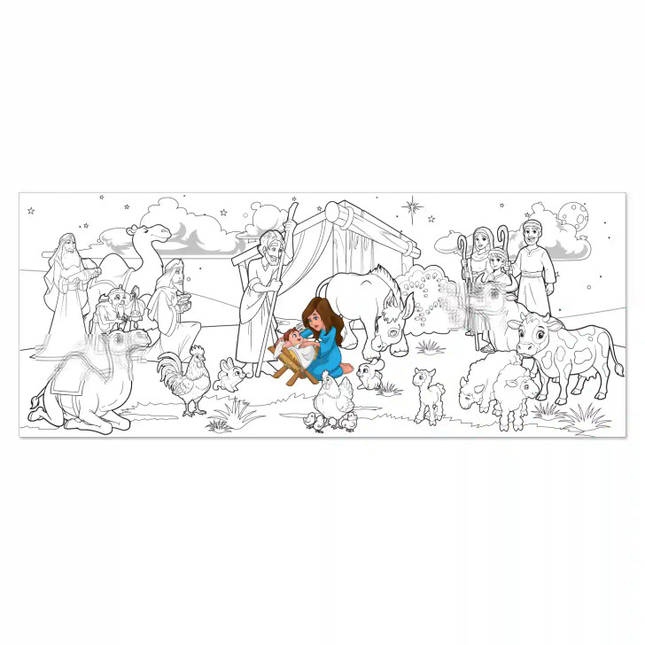 Christmas Nativity Scene Table Runner - Kids Activity