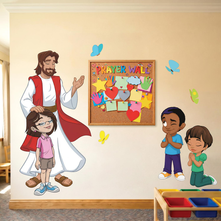 Jesus prayer wall decal for children's ministry prayer space