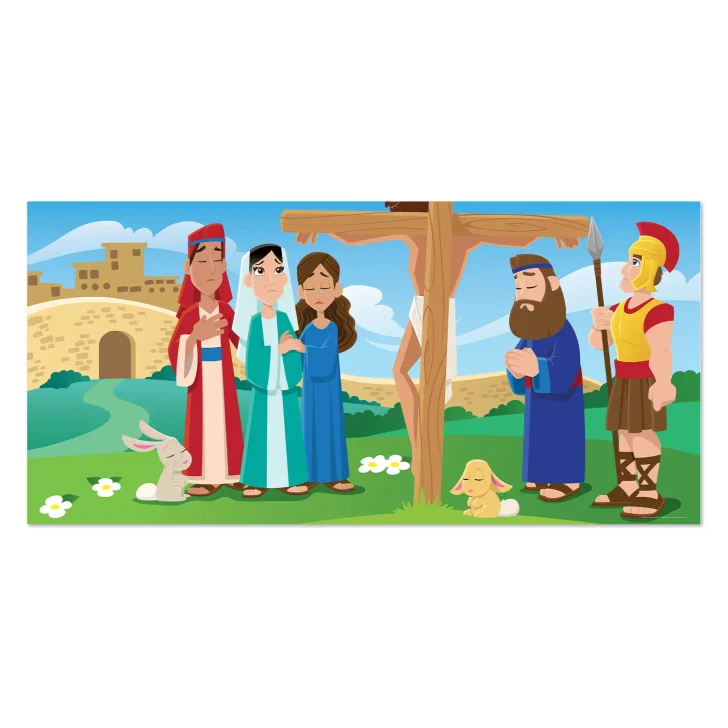 Jesus On The Cross Bible Stories HOR Banner