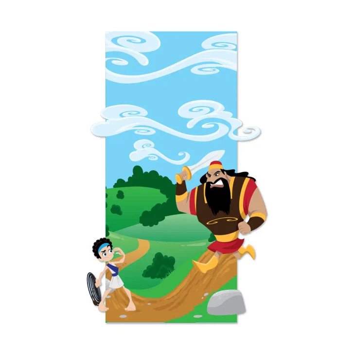 David And Goliath Bible Story Scene Wall Decal