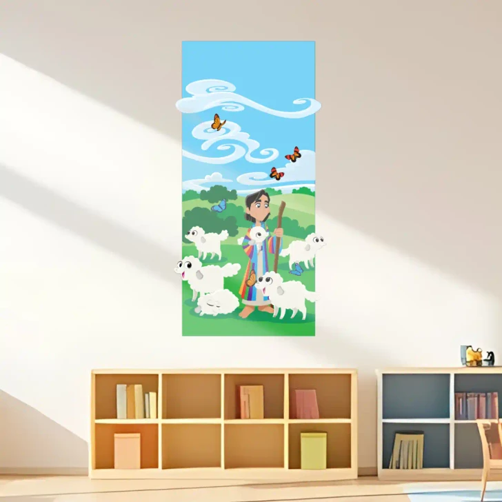 Joseph shepherd wall decal for Christian classroom decor