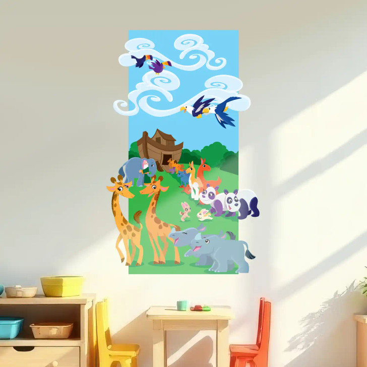 Noah's ark Add inspiring Bible Story Wall Art to your Sunday School, Nursery, or Preschool—easy, affordable decor that supports faith-based learning.