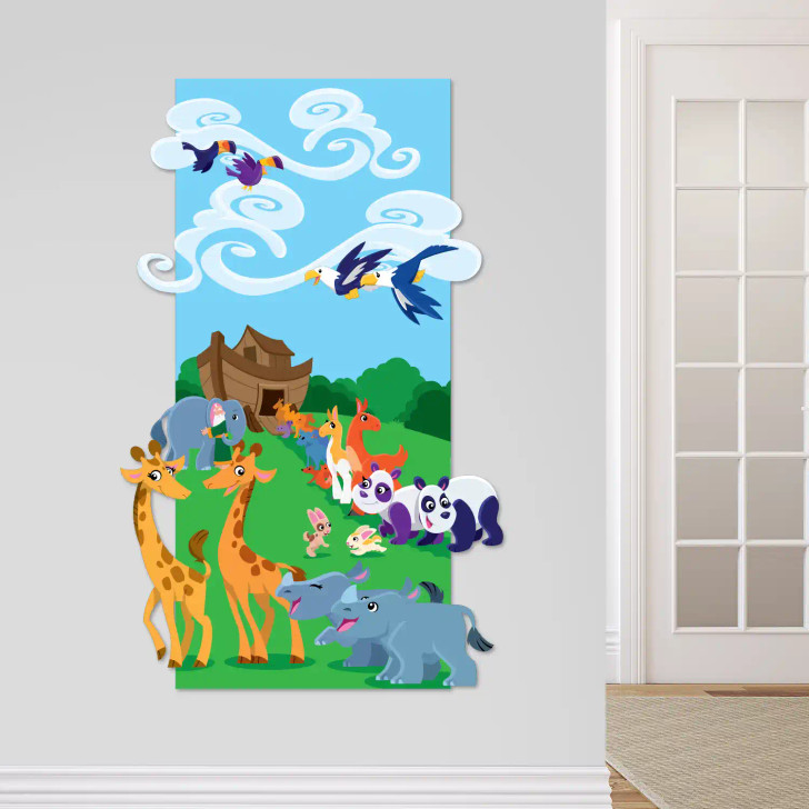 Noah's Ark Transform your Kids Church or classroom with vibrant Bible Wall Art—engaging visuals made for children's ministry that bring Scripture to life.