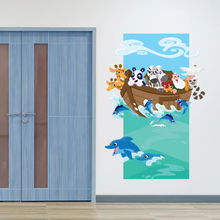 Noah's Ark Water Creative For Kids offers Bible Wall Art designed for classrooms, nurseries, and Sunday School—fun, faith-based visuals for every children's ministry space.