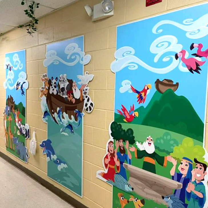 Bible Story Wall Decals transform Sunday School & Church Nursery rooms. Affordable, DIY-friendly decor kids will love!