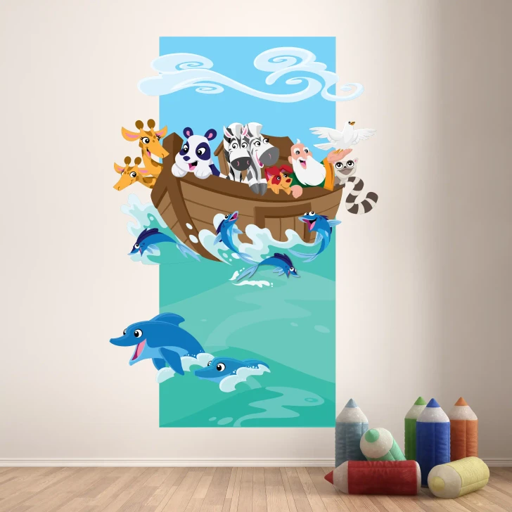Noahs Ark homeschool classroom wall decal