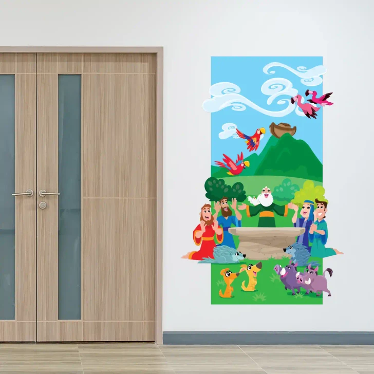 Noahs Ark rainbow promise homeschool Bible wall decal