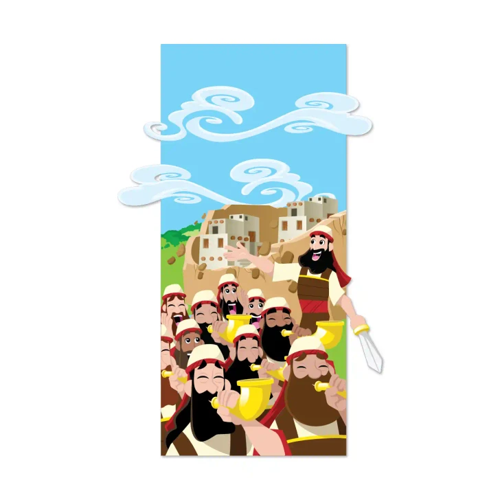 Joshua Walls Of Jericho Scene Bible Story Wall Decal
