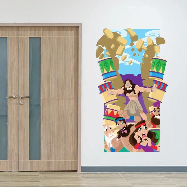 Samson and Delilah Bible story wall decal for children’s ministry classrooms