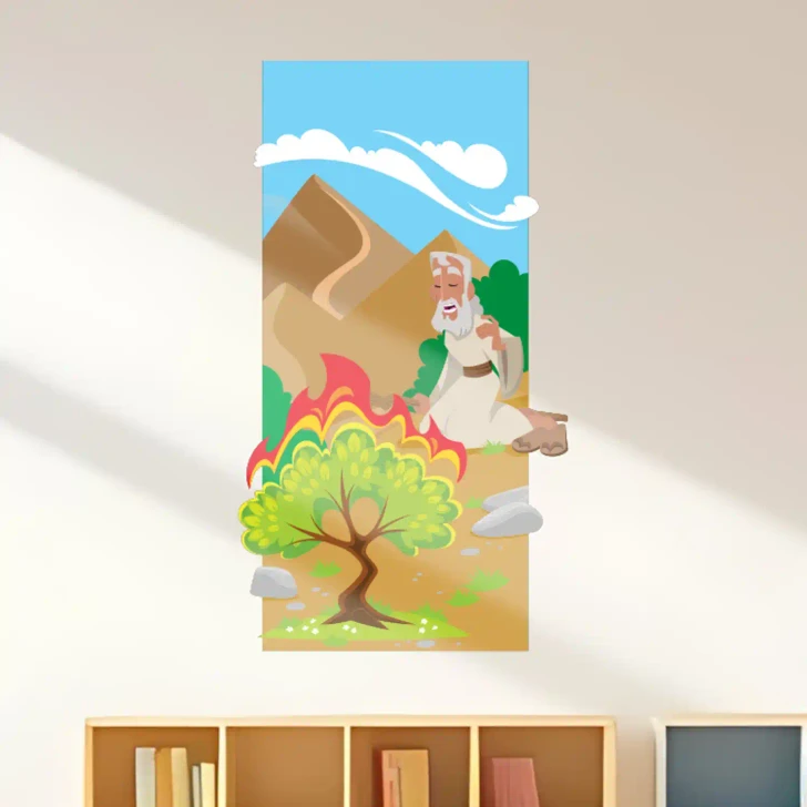 God speaks to Moses wall decal for VBS