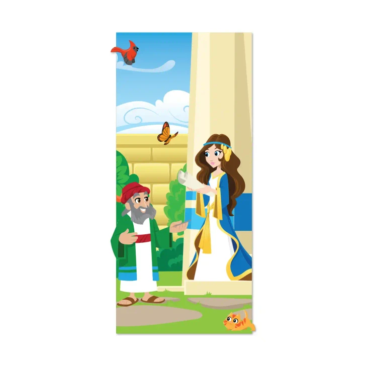 Queen Esther and Mordecai Scene Bible Story Wall Decal