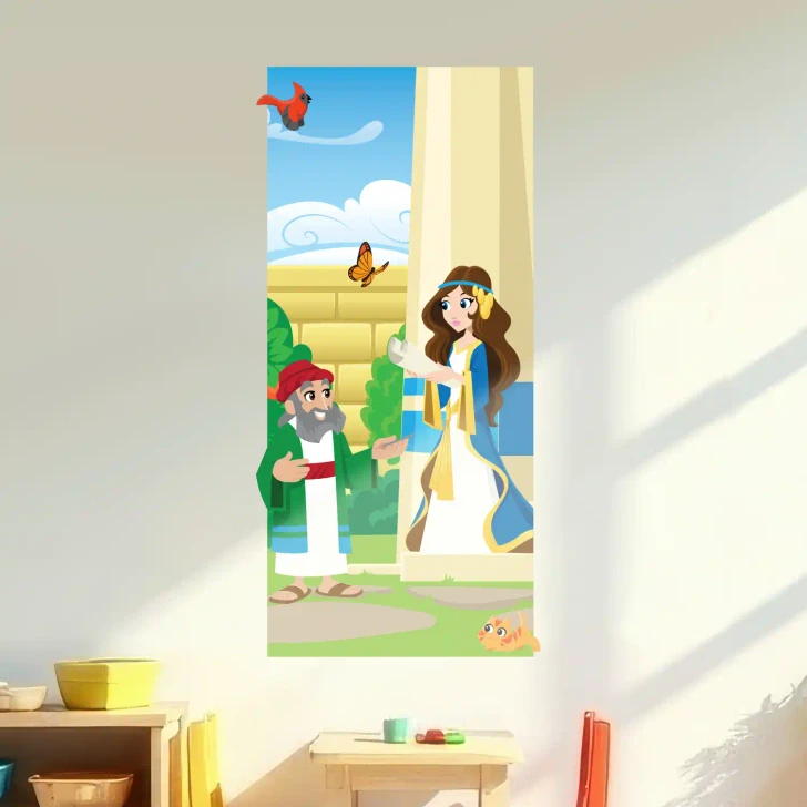 Queen Esther and Mordecai classroom decal