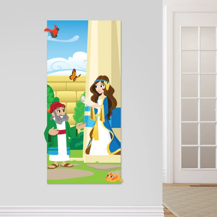Biblical scene Esther and Mordecai wall decal