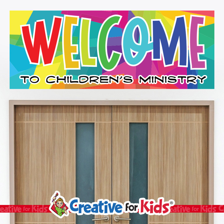 Welcome everyone into your Children's Ministry, Kids Church or Sunday School with this attention getting welcome and greeting Wall Decal. We have many to choose from.