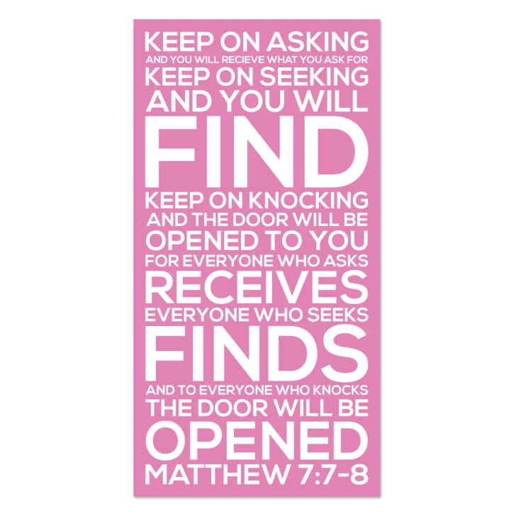Keep On Asking Crisp Designed Scripture Wall Decal