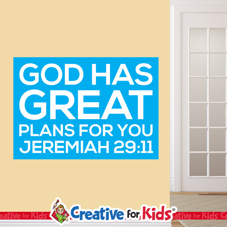 Crisp designed scripture kids church wall decals. Designed for a nice clean crisp look that is perfect for your Sunday School or Children's Ministry.