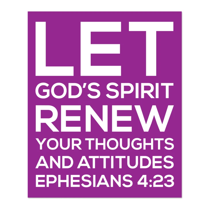 Let God's Spirit Renew Scripture Crisp Design Wall Decal