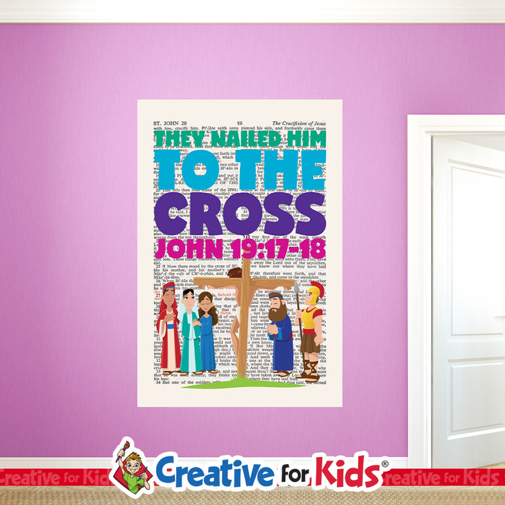 Our inspiring scripture page wall decal will display wonderfully in your Kids Church, Sunday School Classroom or anywhere you want an eye-catching scripture to encourage.