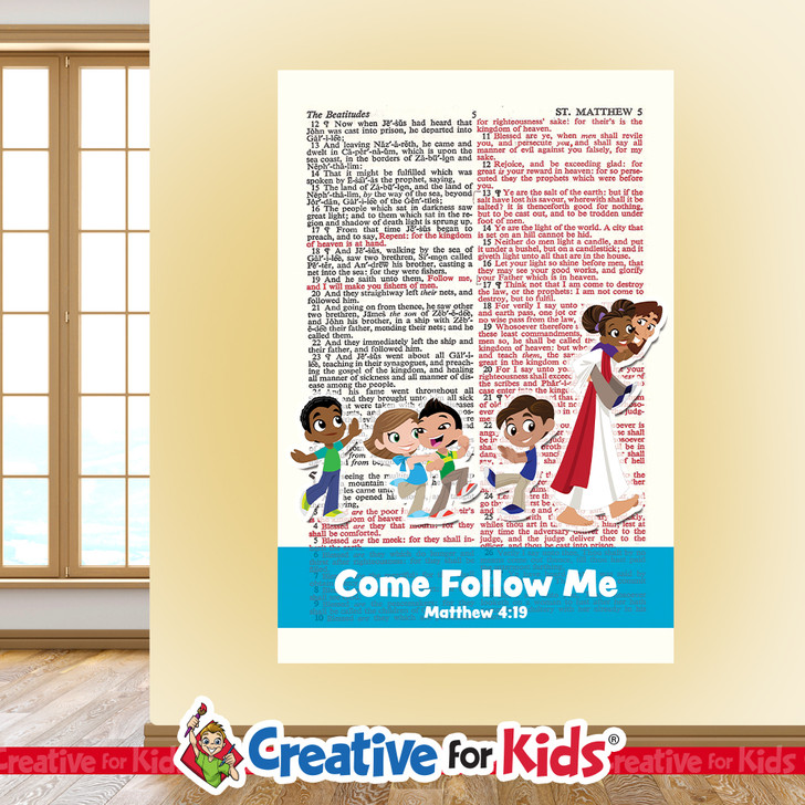 This Scripture Page Bible Hero wall decal encourages excitement in your Sunday School, Kids Church or Children's Ministry. Bright and colorful, it is eye-catching and inspirational.