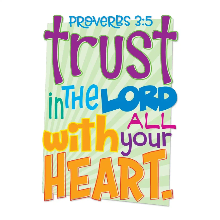 Trust In The Lord With All Your Heart Bible Verse Wall Decal