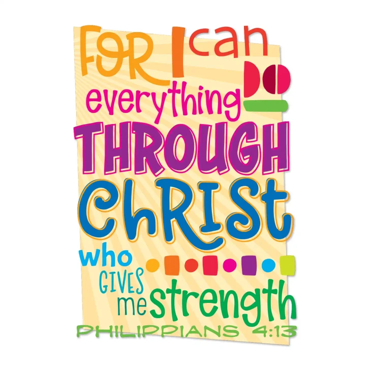 For I Can Do Everything Through Christ Bible Verse Wall Decal