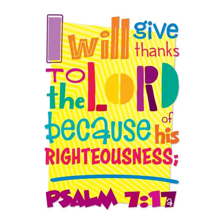 I Will Give Thanks To The Lord Bible Verse Wall Decal