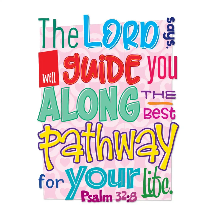 I Will Guide You Along The Best Pathway Bible Verse Wall Decal