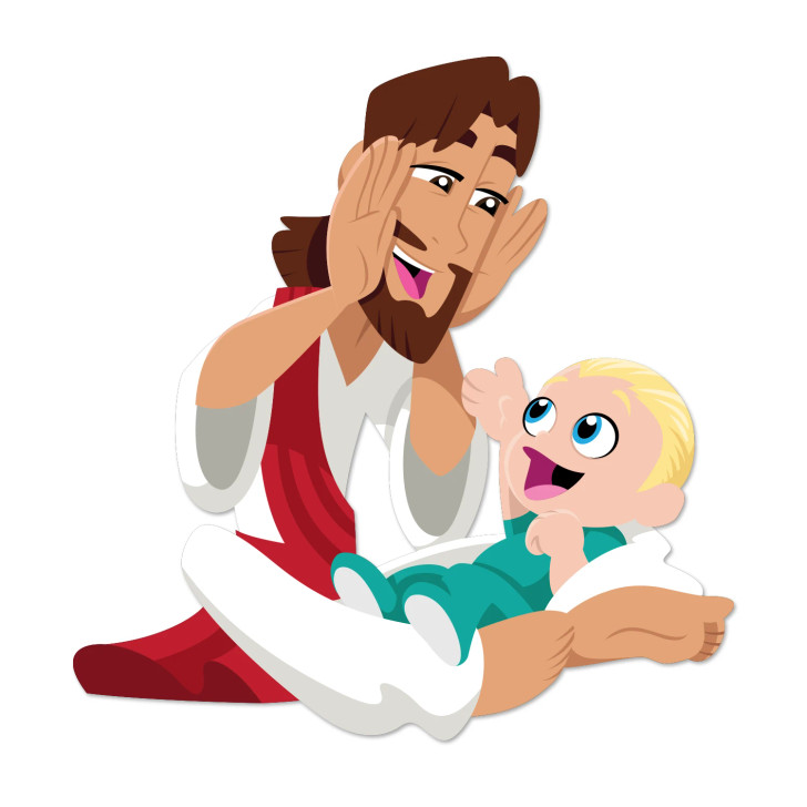 Jesus Loves Me Peek-A-Boo Nursery Wall Decal