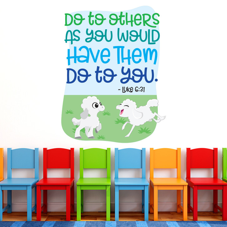 Do to others Luke 6:31 Bible verse for preschool and church nursery