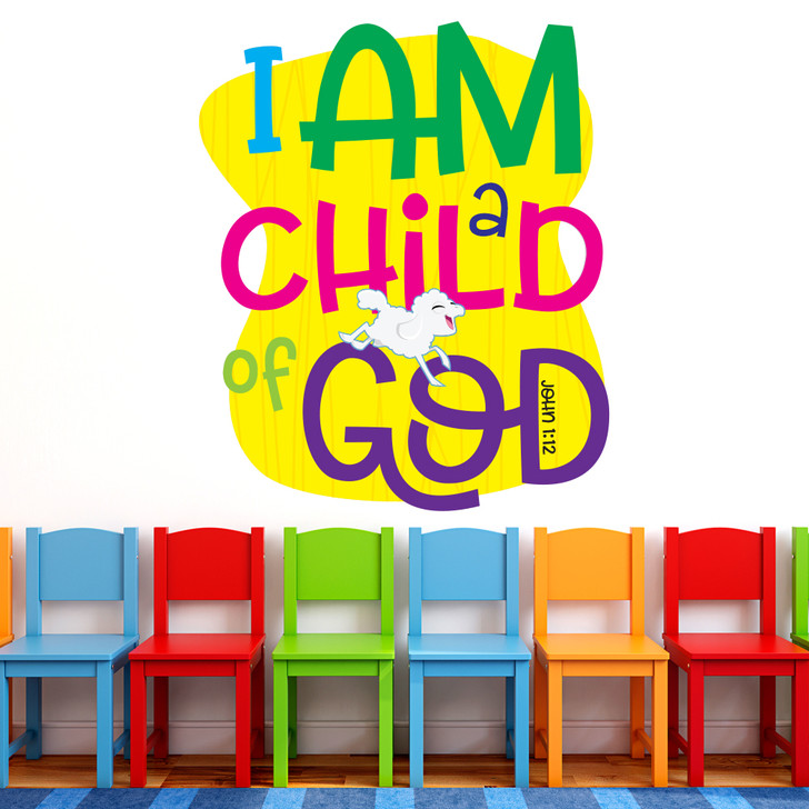 I am child of God John 1:12 wall decal kids ministry