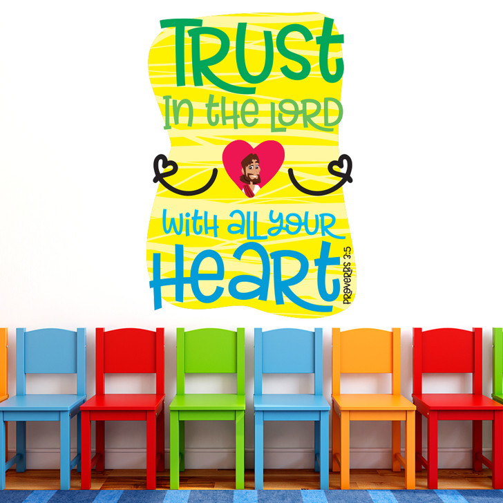 Trust in the Lord Proverbs 3:5 Sunday school wall decal classroom